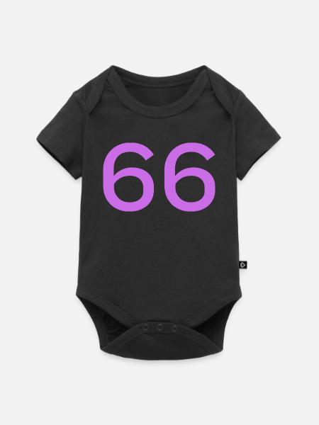 66 - Baby Premium Kurzarmbody - Schwarz