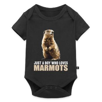 Marmottes Marmotte - Body à manches courtes Premium Bébé - noir - Devant