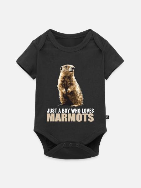 Murmeltiere Murmeltier - Baby Premium Kurzarmbody - Schwarz