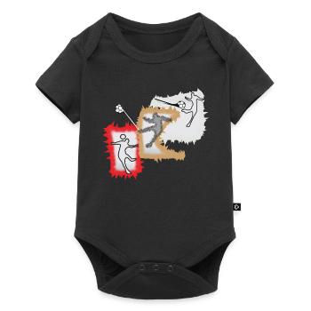 Dynamischer Ballspieler - Baby Premium Kurzarmbody - Schwarz - Vorne