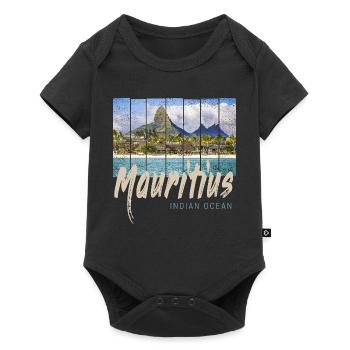 Mauritius in the Indian Ocean Beach Souvenir - Baby Premium short-sleeve bodysuit - black - Front