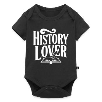 Amateur d’histoire - Body à manches courtes Premium Bébé - noir - Devant