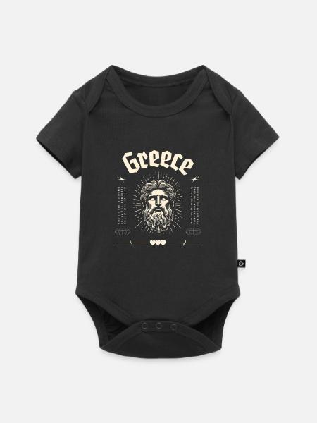 Greece Antiker Gott Portrait - Baby Premium Kurzarmbody - Schwarz