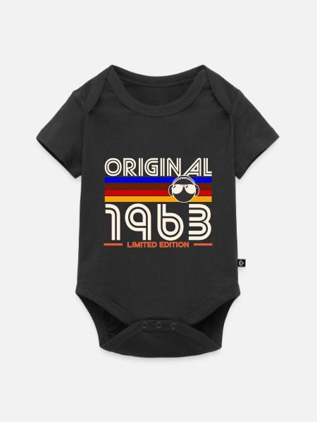 Originale Retro-Edition von 1963 - Baby Premium Kurzarmbody - Schwarz