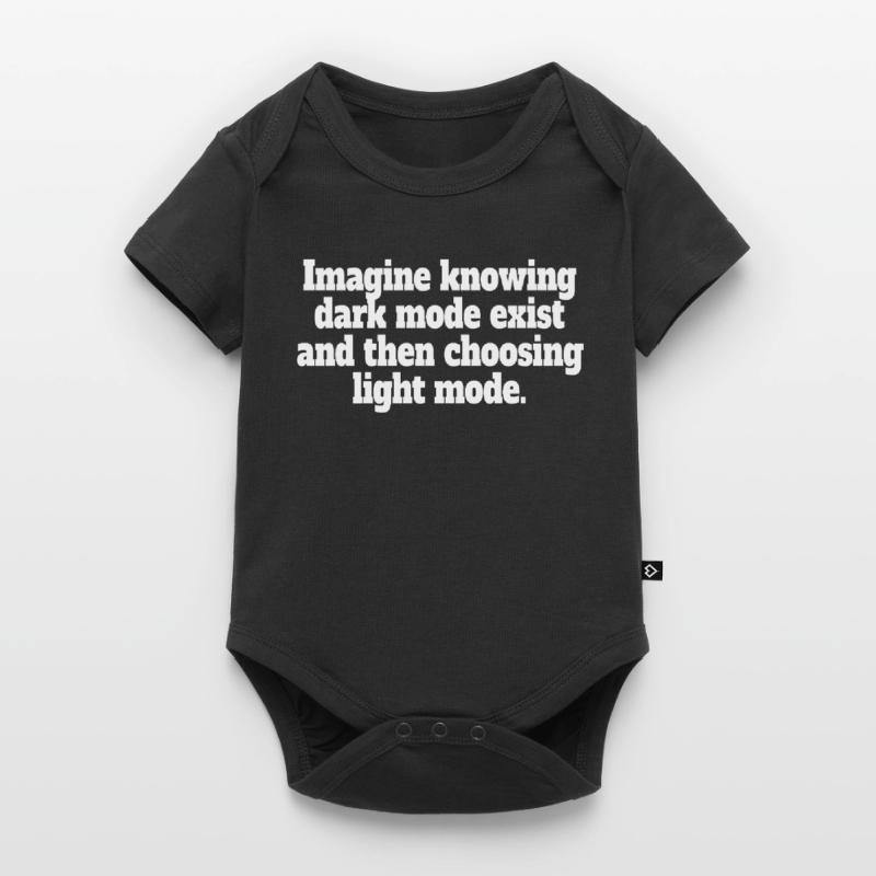 Dark Mode Exists Programmer IT Nerd Coder Office Baby Premium short-sleeve bodysuit