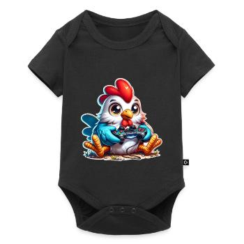 Chicken Gaming Gamer - Baby Premium short-sleeve bodysuit - black - Front