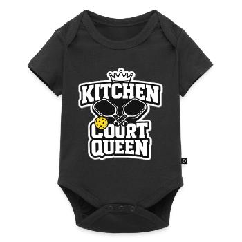 Reine de la Cour de la Cuisine - Body à manches courtes Premium Bébé - noir - Devant