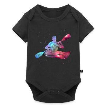 Canoë Bateau à aubes Espace Kayak pour enfants Garçons - Body à manches courtes Premium Bébé - noir - Devant