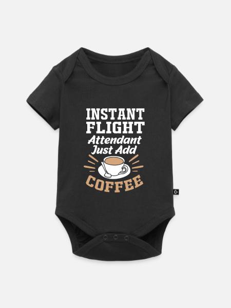 Stewardess Flugbegleiter - Baby Premium Kurzarmbody - Schwarz