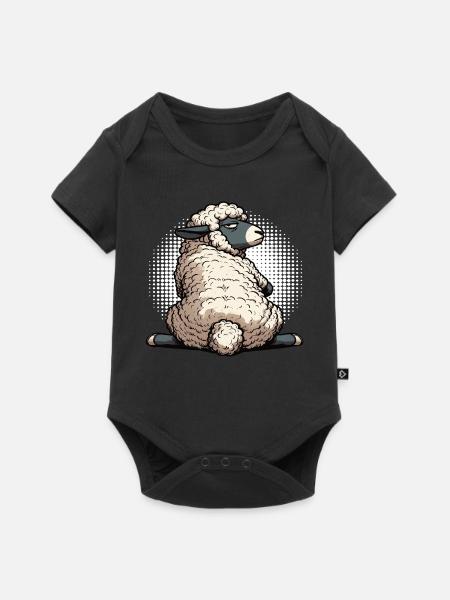 Schaf Schafe Schäfer Schafhalter Schafbock - Baby Premium Kurzarmbody - Schwarz