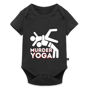 Murder Yoga Grim Gym Meme - Baby Premium short-sleeve bodysuit - black - Front