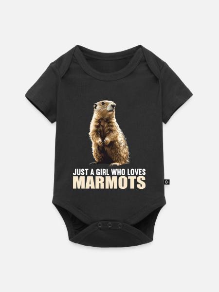 Murmeltiere Murmeltier - Baby Premium Kurzarmbody - Schwarz