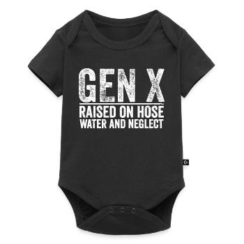 gen x raised on hose water and neglect - Baby Premium short-sleeve bodysuit - black - Front