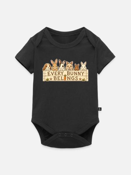 EVERY BUNNY BELONGS - Baby Premium Kurzarmbody - Schwarz