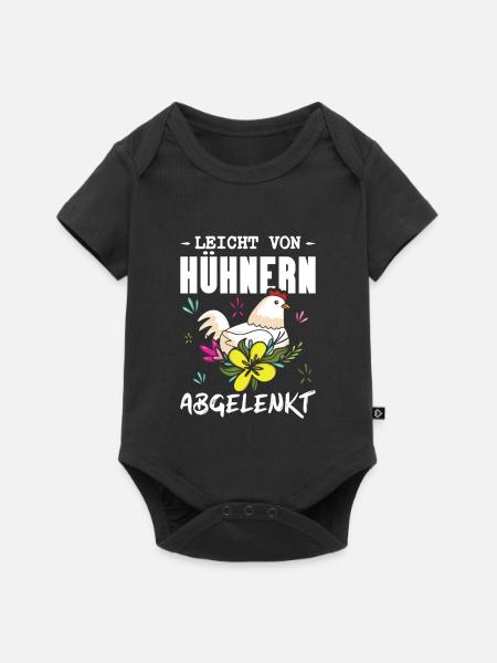 Hühnerflüsterer Huhn Hühnerhalter Hühner - Baby Premium Kurzarmbody - Schwarz