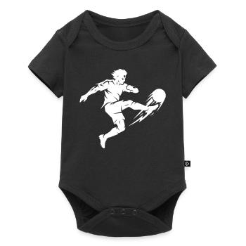 Footballer Silhouette - Baby Premium short-sleeve bodysuit - black - Front