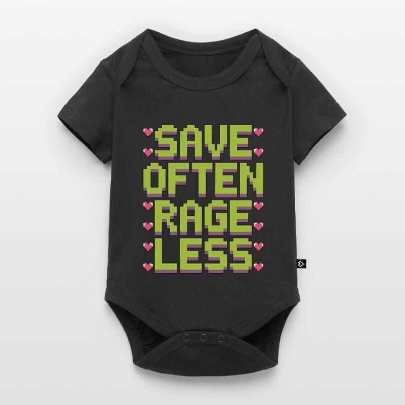 Game Developer Save Often Rage Less Web Developer Baby Premium Kurzarmbody