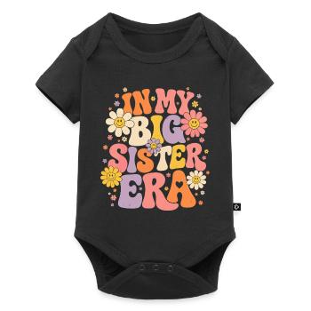 In My Big Sister Era Retro | Big Sister Gift - Baby Premium short-sleeve bodysuit - black - Front