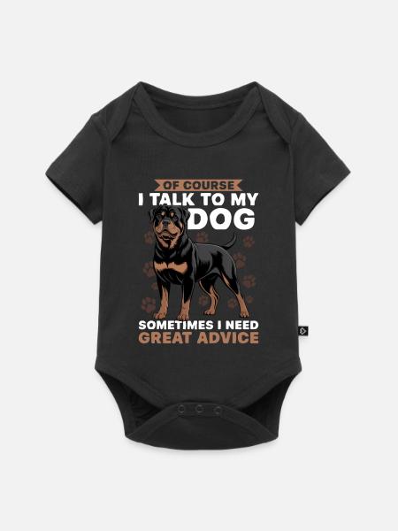 Rottweiler Rottie Dog Breed - Baby Premium Kurzarmbody - Schwarz
