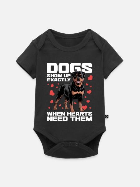 Rottweiler Rottie Dog Breed - Baby Premium Kurzarmbody - Schwarz