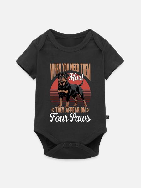 Rottweiler Rottie Dog Breed - Baby Premium Kurzarmbody - Schwarz