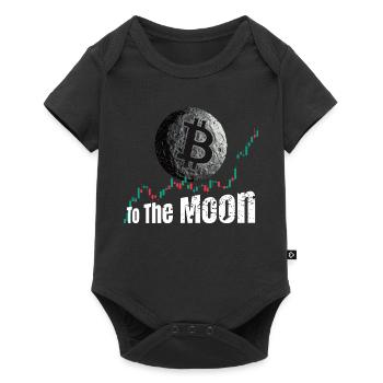 Bitcoin jusqu’à la Lune - Body à manches courtes Premium Bébé - noir - Devant