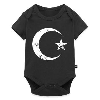 Lunar Crescent Night Sky - Baby Premium short-sleeve bodysuit - black - Front