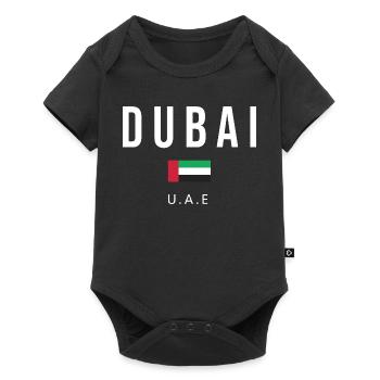 Dubai Flag Bold Typography Tee - Baby Premium short-sleeve bodysuit - black - Front