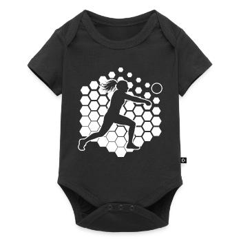 Die Ballsportlerinnen und Fistball passen zusammen - Baby Premium Kurzarmbody - Schwarz - Vorne