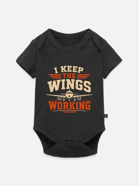 Flugzeug Technik Wartung Und Luftfahrt - Baby Premium Kurzarmbody - Schwarz