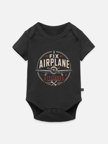 Flugzeug Ingenieur Wartung Und Technik - Baby Premium Kurzarmbody - Schwarz