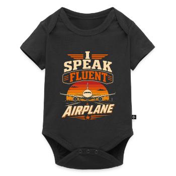 Aircraft, mechanics, engineering and aeronautics - Baby Premium short-sleeve bodysuit - black - Front