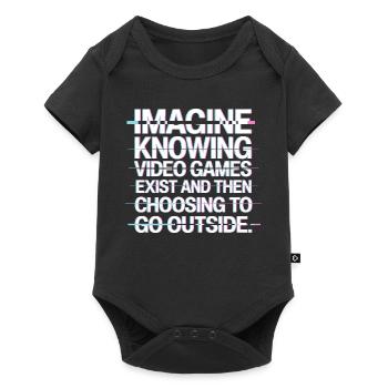 Imagine Video Games Exist PC Gamer Gaming Zocker - Baby Premium short-sleeve bodysuit - black - Front