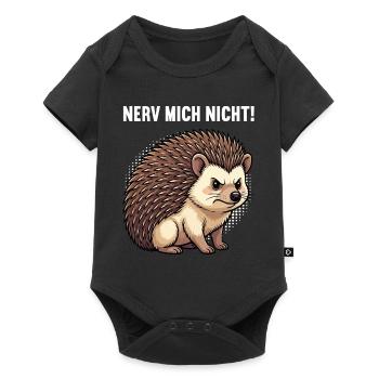 Nerv Mich Nicht Igel Igelliebhaber Igelfan Stachel - Baby Premium Kurzarmbody - Schwarz - Vorne