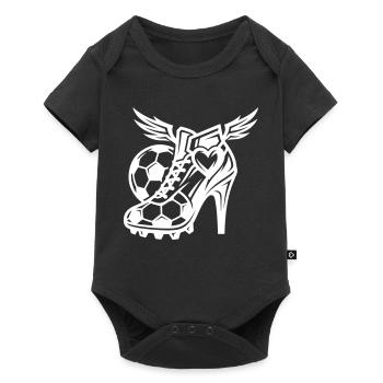 Football Boots Football High Heels - Baby Premium short-sleeve bodysuit - black - Front