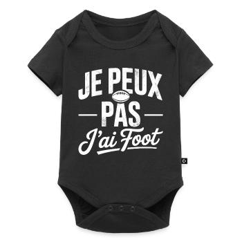 Je peux pas j'ai rugby - Body à manches courtes Premium Bébé - noir - Devant