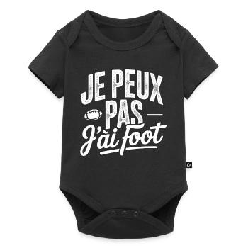 je_peux_pas_j-ai_rugby - Body à manches courtes Premium Bébé - noir - Devant