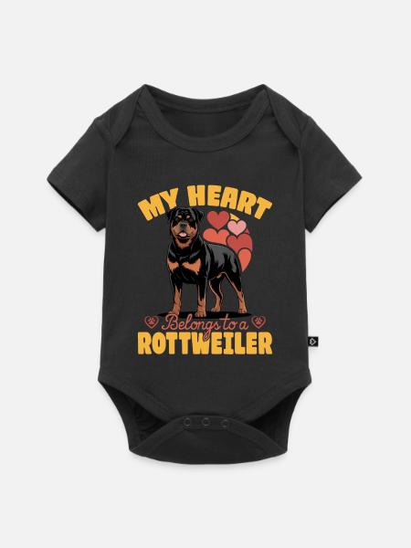 Rottweiler Rottie Dog Breed - Baby Premium Kurzarmbody - Schwarz