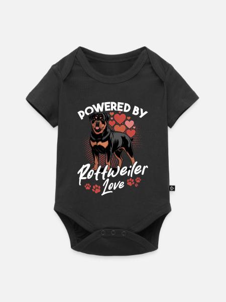 Rottweiler Rottie Dog Breed - Baby Premium Kurzarmbody - Schwarz