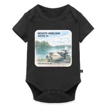 Helveti-Norland Motor OY: Sivupyörä - Baby Premium Kurzarmbody - Schwarz - Vorne