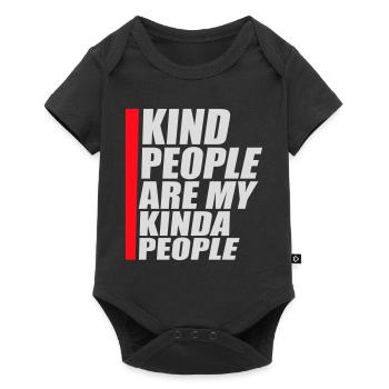 Kind People Are My Kinda People Friendliness - Baby Premium short-sleeve bodysuit - black - Front