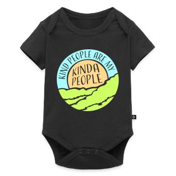 Kind People Are My Kinda People Friendliness - Baby Premium short-sleeve bodysuit - black - Front