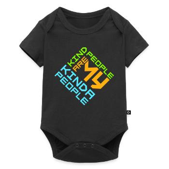 Kind People Are My Kinda People Friendliness - Baby Premium short-sleeve bodysuit - black - Front