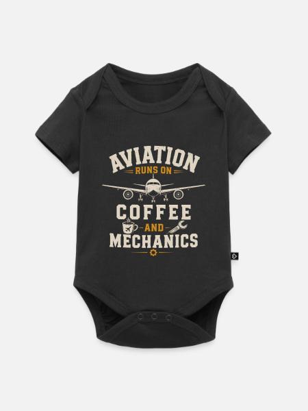 Luftfahrt Techniker Flugzeug Instandhaltung - Baby Premium Kurzarmbody - Schwarz