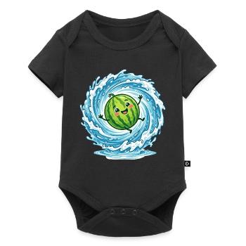 Splashing Watermelon Summer Pool Vibes Ladies - Baby Premium short-sleeve bodysuit - black - Front