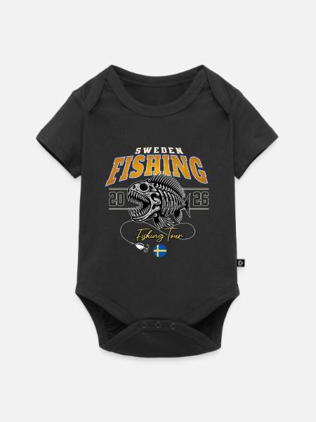 Sweden Fishing 2026 - Baby Premium Kurzarmbody - Schwarz