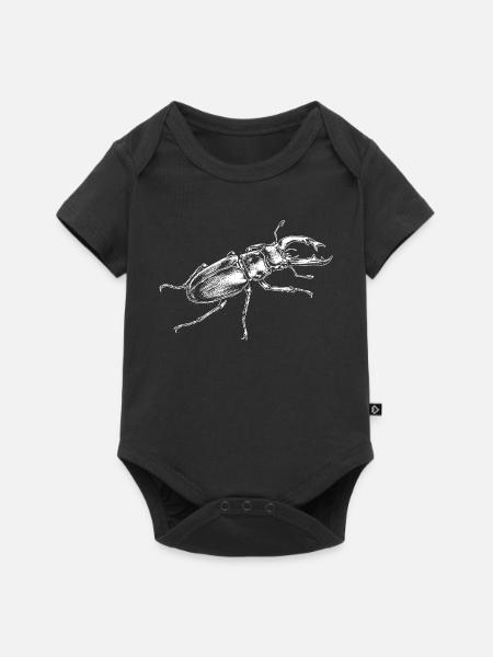 Big Insect Drawing-Design - Baby Premium Kurzarmbody - Schwarz