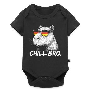 CHILL BRO – Capybara drôle avec des lunettes de soleil - Body à manches courtes Premium Bébé - noir - Devant