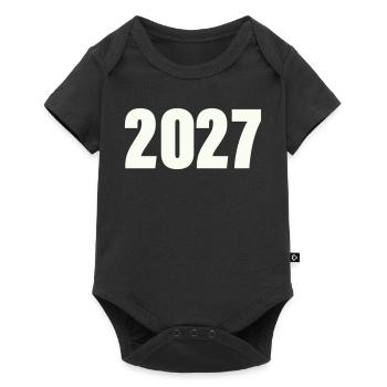 2027_zahl- - Baby Premium short-sleeve bodysuit - black - Front
