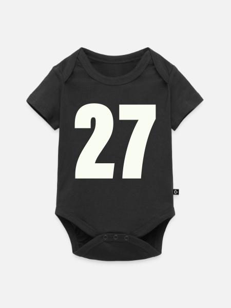 27 - Baby Premium Kurzarmbody - Schwarz